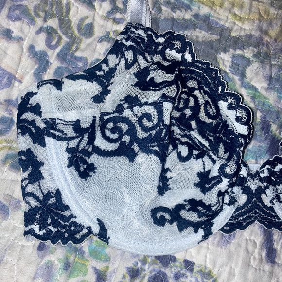 Light & Dark Blue Wacoal Lace Unlined Bra - Size 34DDD - BNWOT - Picture 2 of 10